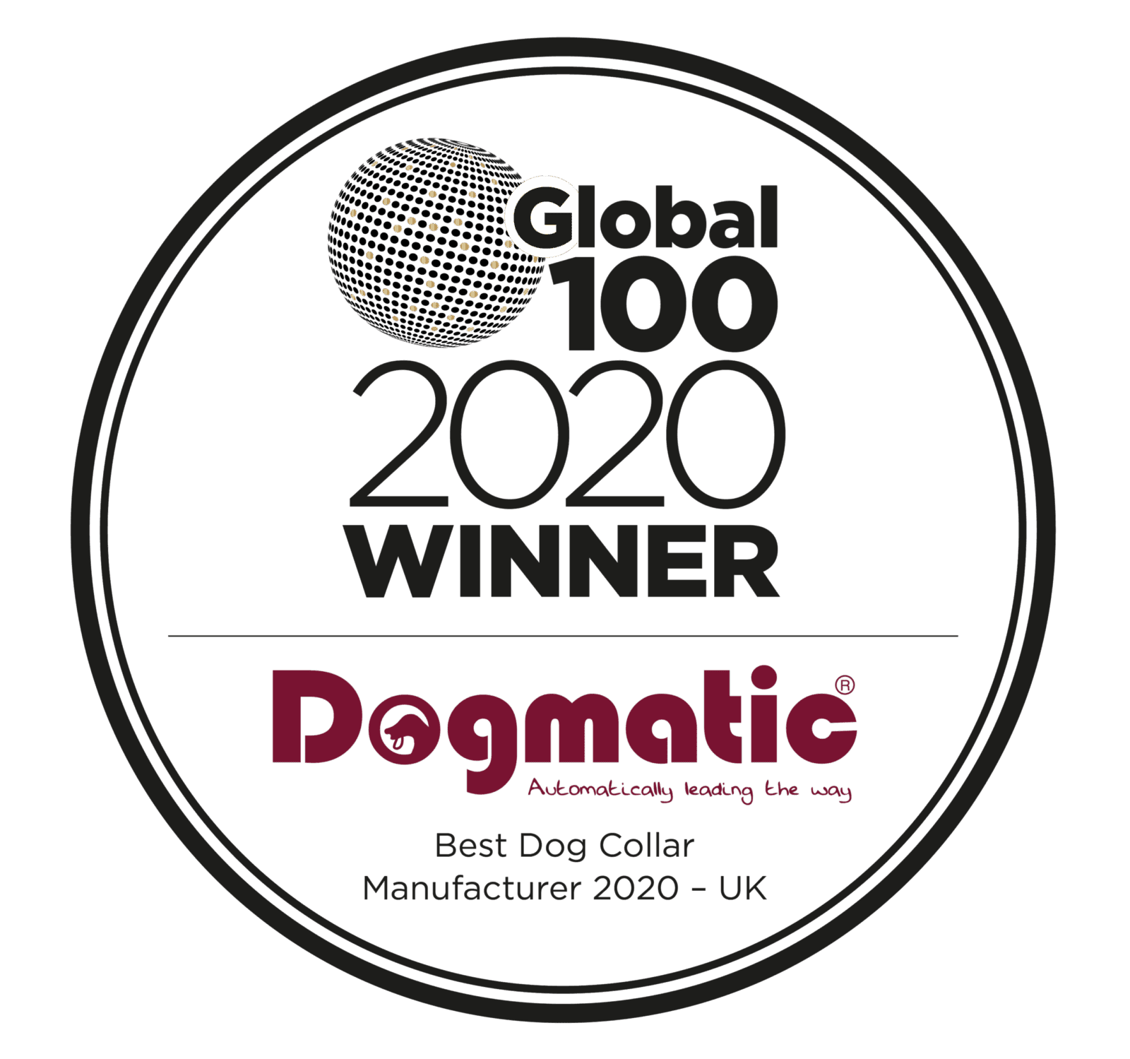 Dogmatic Around The Globe 8 Global 100 - 2020 award logo Dogmatic Ltd_v2